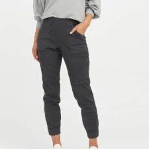 SPANX Stretch Twill Cargo High-Rise Jogger Pants, Ankle Zippers